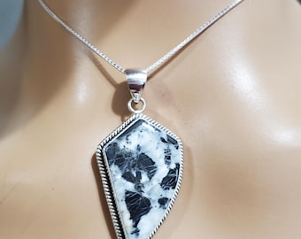 White Buffalo Pendant Necklace/Sterling Silver/White Turquoise Pendant/Handmade Pendant/Gift For Her/Buffalo Pendant/Wild Horse Pendant/WB17
