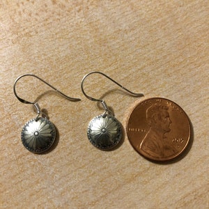 Dainty Circle Disk Earrings/Modern Sterling Silver/Round Simple Earrings/Minimalist Silver Drop Earrings