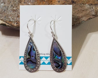 Abalone Shell Tear Drop Earrings / Boho Jewelry / Abalone Shell Jewelry/Sea Shell Earrings/Shell Earrings /Boho Earrings/Sea Shell Jewelry