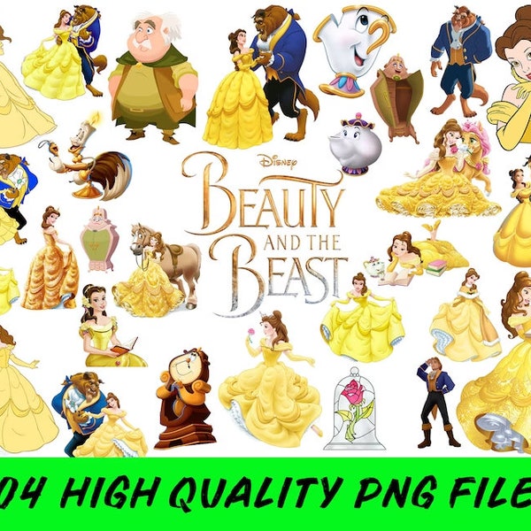 Beauty and the Beast Png - Etsy