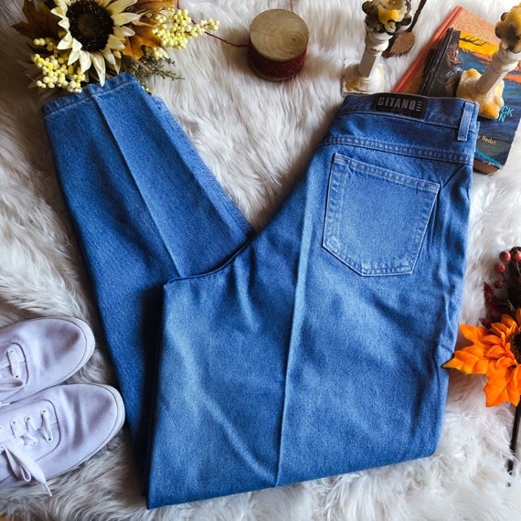 90s Pastel Blue High Rise Mom Jeans Gitano XL/XXL | Etsy