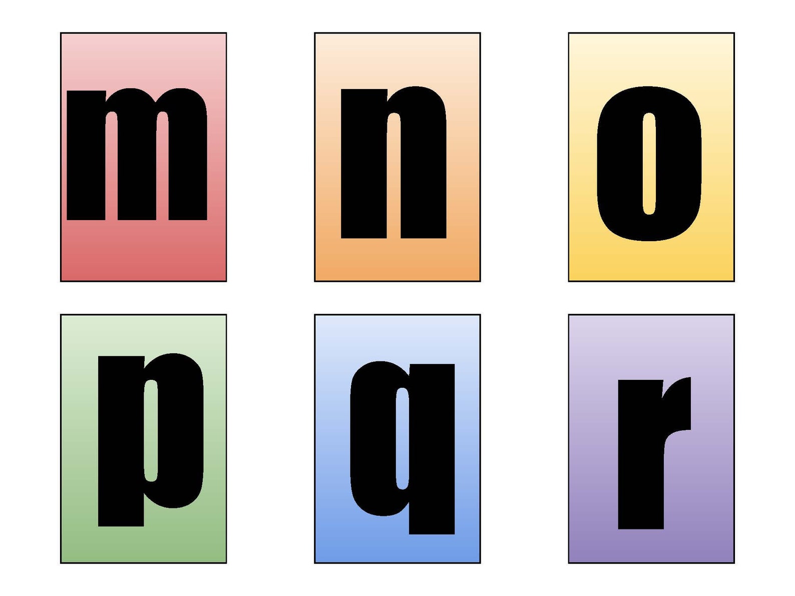 ABC letters lowercase digital download rainbow colors | Etsy