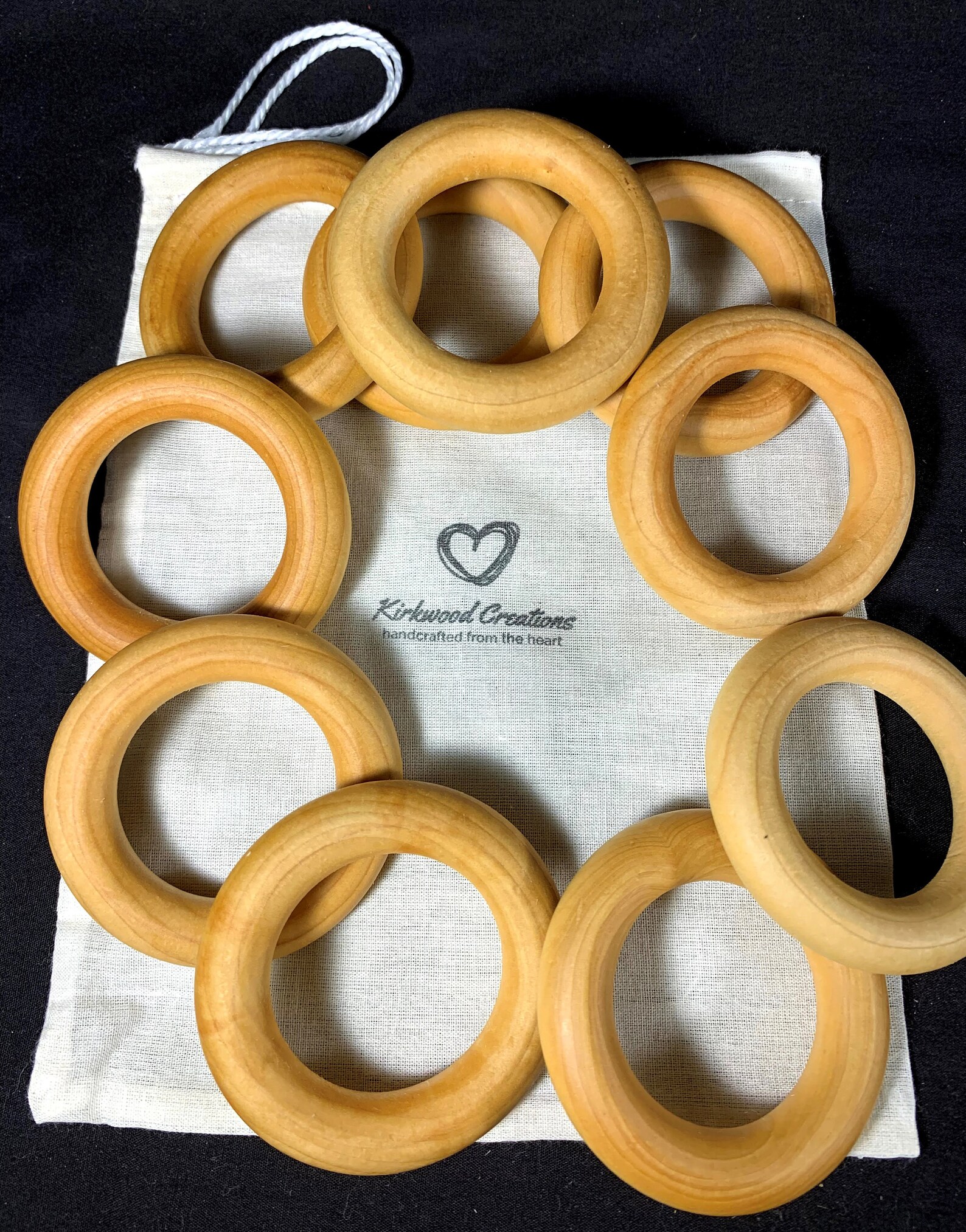 2.5 63.5mm wooden rings set Montessori toy with cotton Etsy