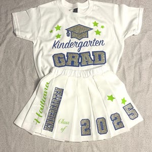 Graduation Outfit Set: Personalized 2-Piece Graduation Shirt and Skirt or Sweatshirt and Skirt