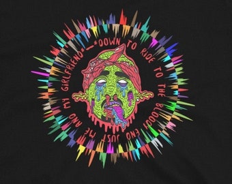 Unique Tupac shirt, music shirt, tupac zombie shirt, Tupac lyrics t-shirt, gift for girlfriend, hip hop shirt