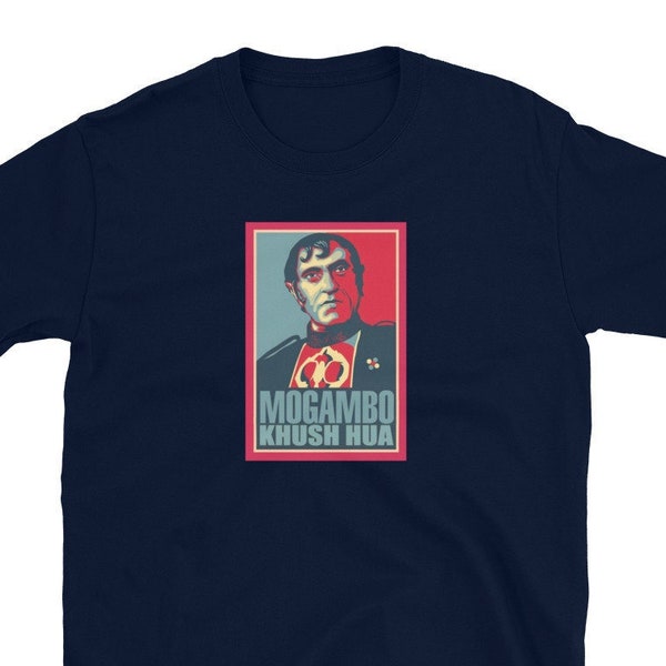 Mugambo Khush Hua Unisex T-Shirt, Amrish Puri Fan Art T-shirt, Best old School classic Indian movie Villain T-shirt, Funny Bollywood shirt