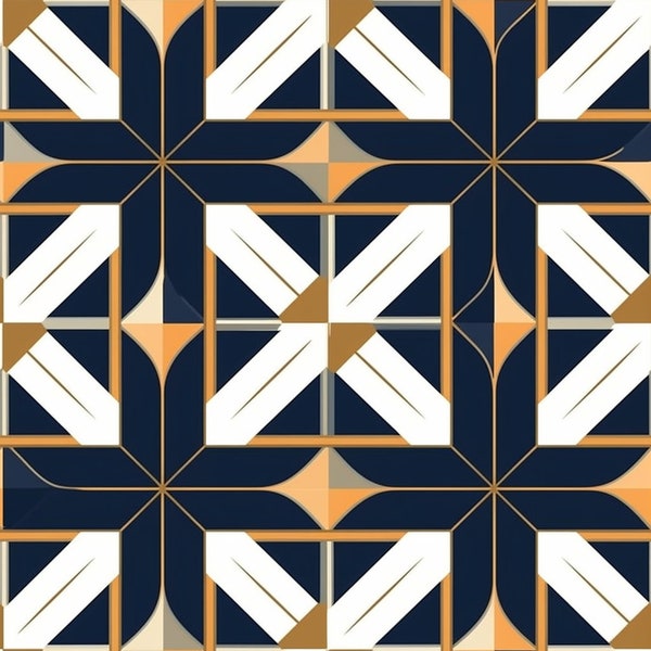 Seamless Mid Century Pattern Digital Design Download, Mid-Century Abstract, PNG, Mid Century Modern, Abstract Shapes