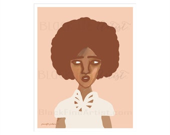 Woman from Boca Raton African American Fine Art print digital painting