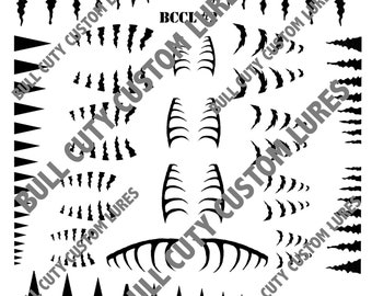 Download Fishing Lure Stencil Etsy