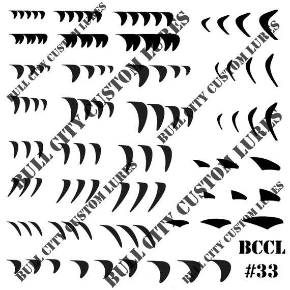 Hex Camo Set #1 Airbrush Stencil Template