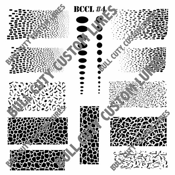 Crankbait Airbrush Stencils For Fishing Lures BCCL Lure Stencils #37 CRAPPIE Jerkbait Topwater Bass Fishing Painting Crankbait Airbrush Stencils For Fishing Lures BCCL Lure Stencils #37 CRAPPIE Jerkbait Topwater Bass Fishing Painting