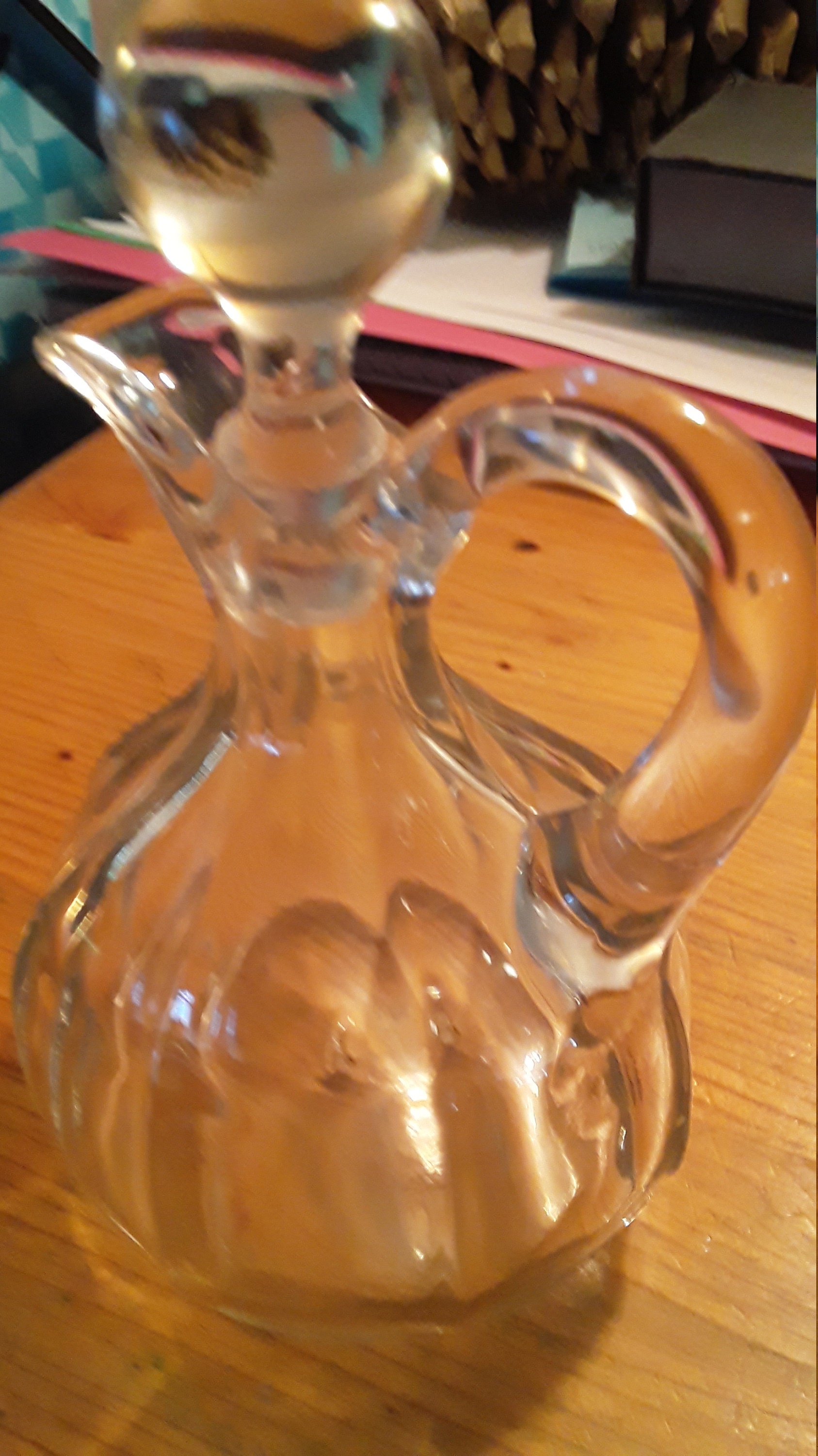 Vintage Paneled Glass Cruet / Decanter with Glass Stopper Etsy