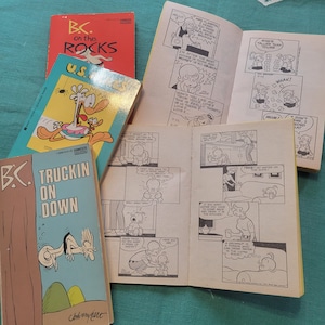 Newspaper Comic Strip Book Pages - 10 Comic Pages From 5 Vintage Comic Strip Book Collections