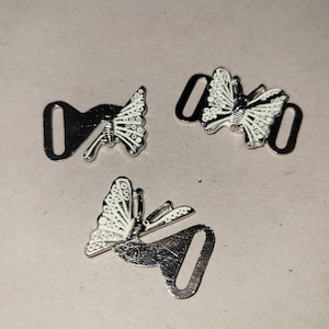 Butterfly Hook Clasps - Pack of 2 - Beautiful Silver Closures for Junk Journals