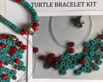 Bracelet Kit with turtle charm