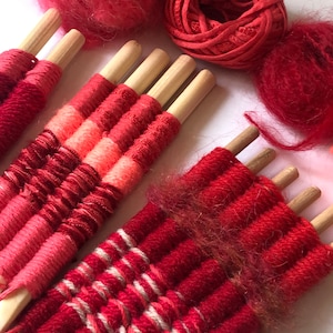 Weaving Kit for beginners wool and weaving sticks full detailed photographs easy to follow instructions Simple starter pack crafts all ages