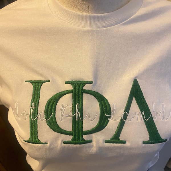 Embroidered Iota Phi Lambda Sorority Tee