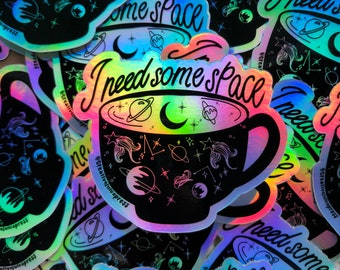 Holographic Space Aesthetic Sticker | waterproof