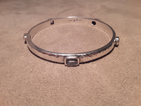 Sterling silver bracelet with gemstones