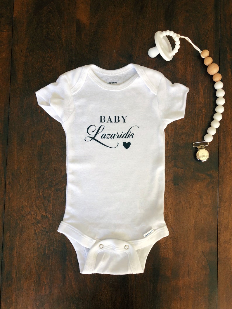 Personalized Last Name Baby Onesie/ Pregnancy Announcement/ Etsy