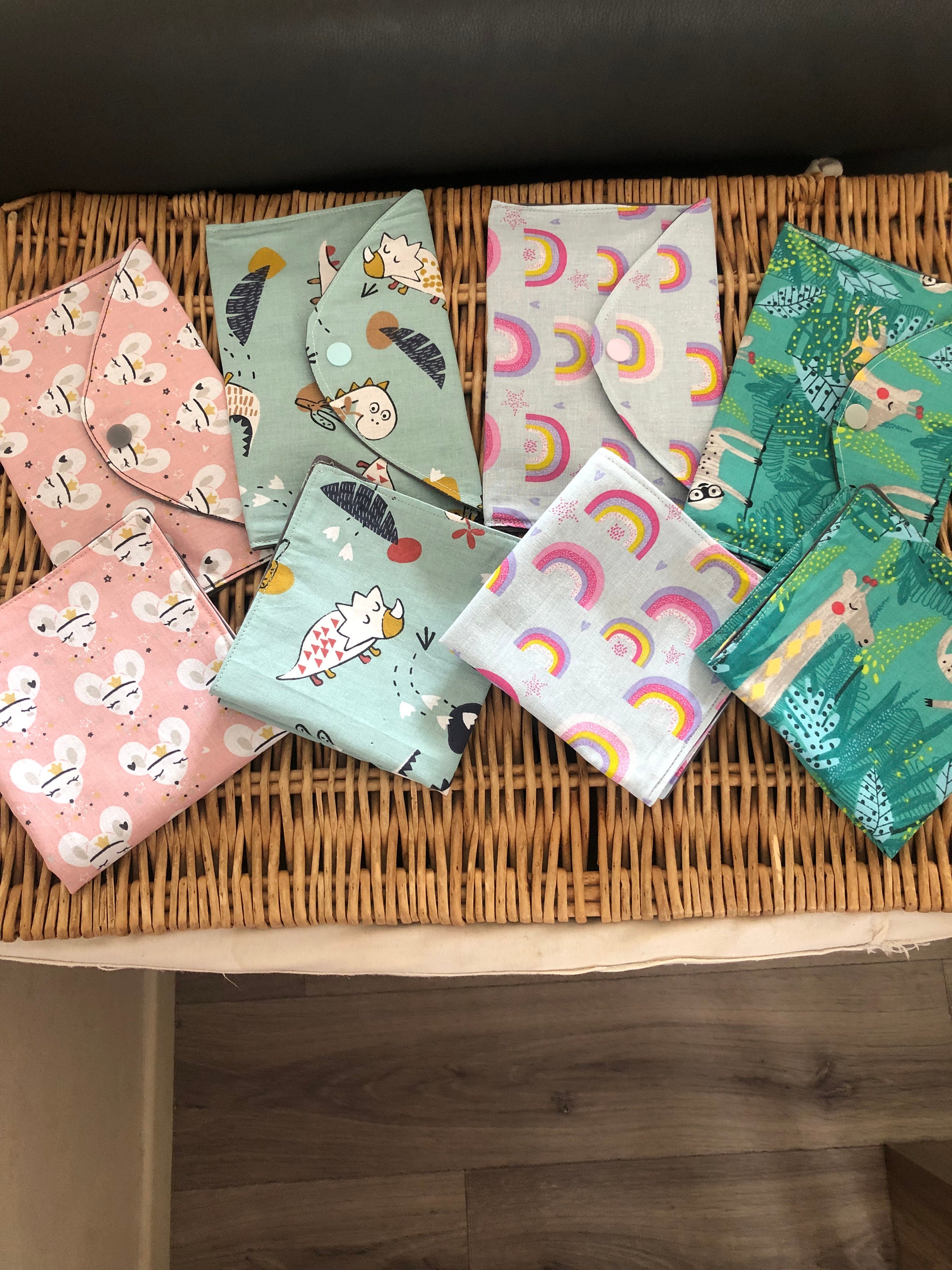 Serviettes de Table Enfants +Pochette Rangement/Cantine Maternelle /