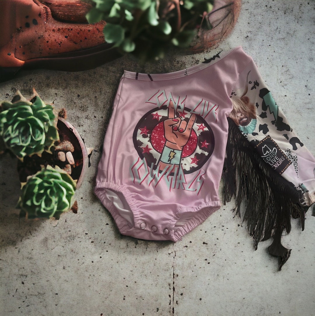 Black Fringe Pink Western Print Oneside Desert Cowgirl Rodeo Print Rock ...