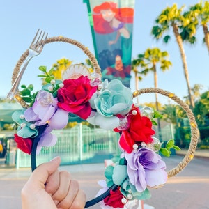 Ariel Princess Mickey Ears: Seashell Mermaid Headband with Dinglehopper