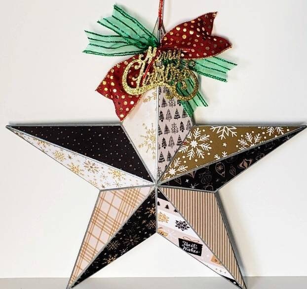 Star 18 Christmas Handmade Metal Decoration Etsy
