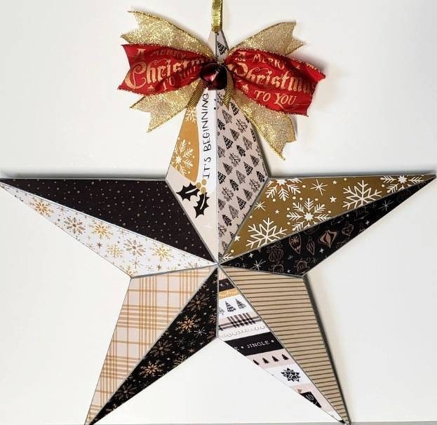 Star 20 Christmas Handmade Metal Decoration Etsy