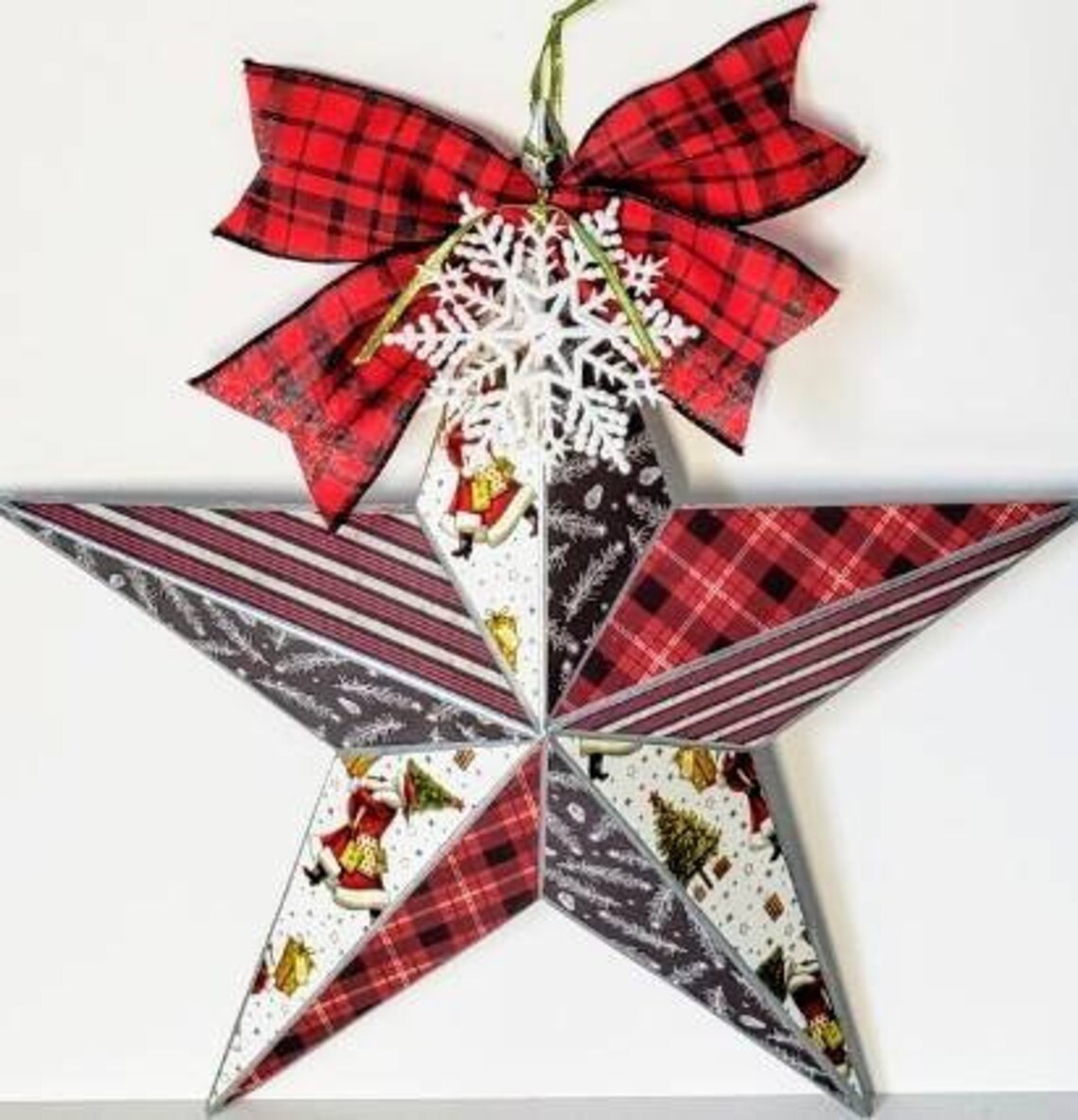 Star 14 Christmas Handmade Metal Decoration Etsy