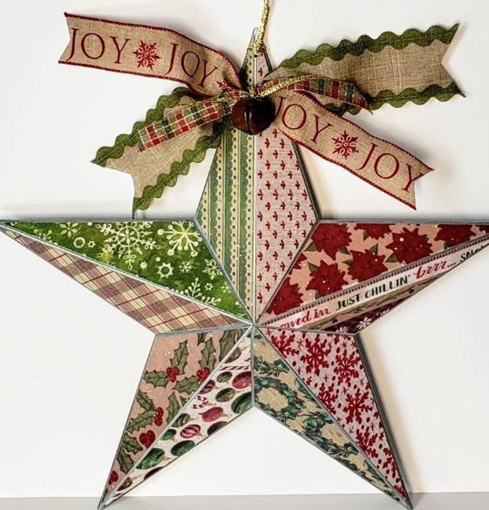 Star 18 Christmas Handmade Metal Decoration Etsy