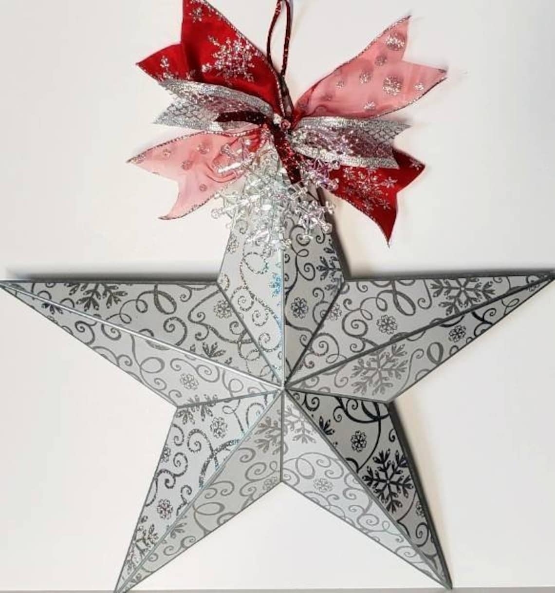Star 20 Christmas Handmade Metal Decoration Etsy