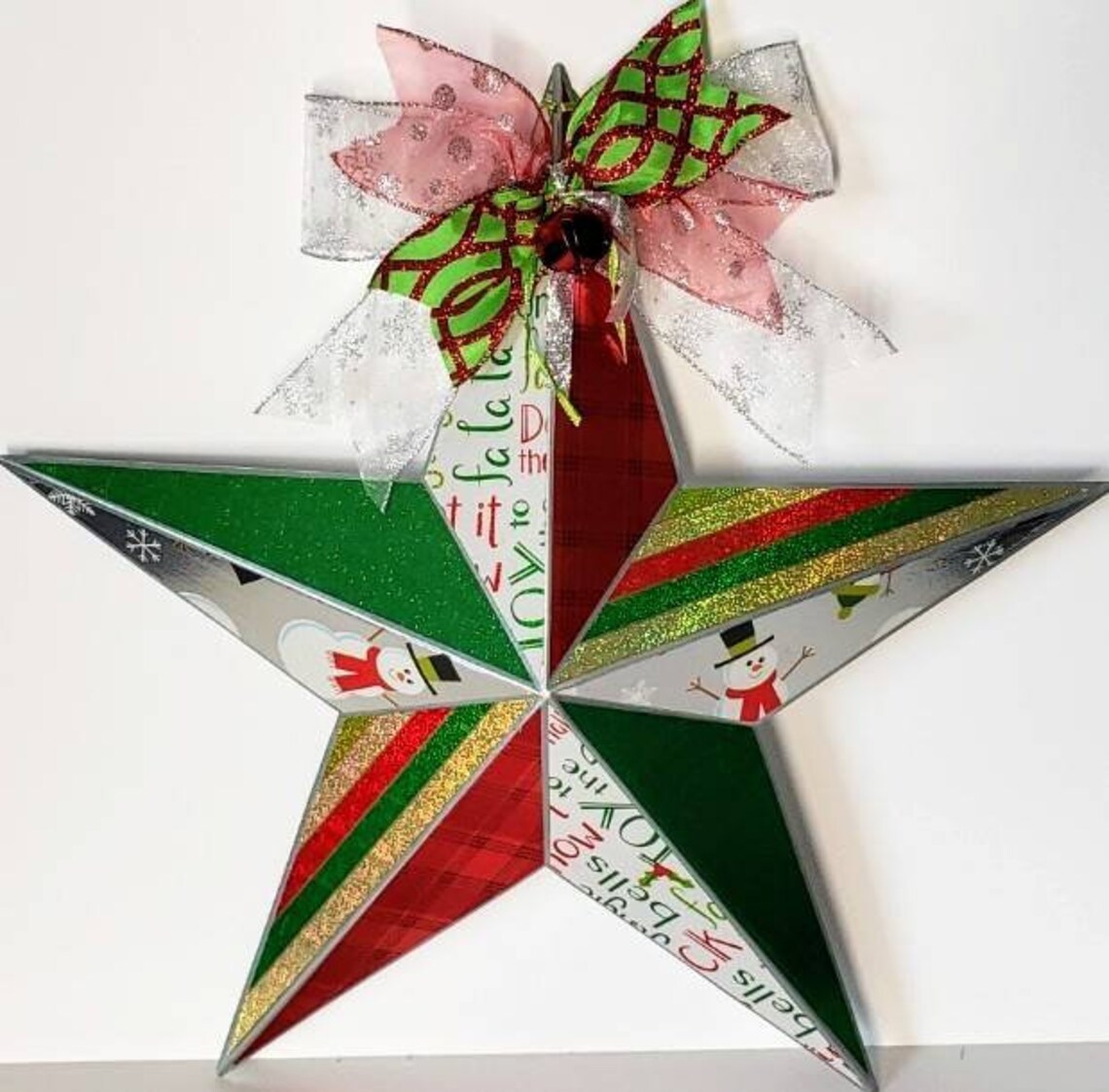 Star 18 Christmas Handmade Metal Decoration Etsy