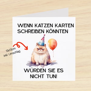 Geburtstagskarte Klappkarte, aufklappen, Katze, Sarkasmus, Postkarte, Beste Freundin, Geschenk, Valentinskarte, Happy Birthday, Fuck You