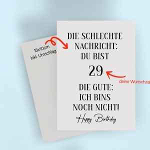 Geburtstagskarte Klappkarte, aufklappen, Personalisierbar, Sarkasmus, Postkarte, Beste Freundin, Geschenk, Valentinskarte, gute Nachricht