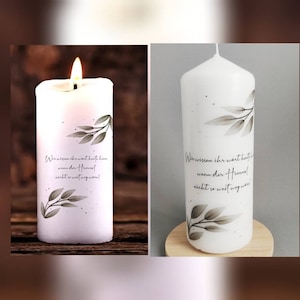 Wedding Candle Baptismal Candle Personalized Wedding Candle Ritual Church Baby Bride Wedding Cross Blue Pink Memorial Grave Deceased Mourning