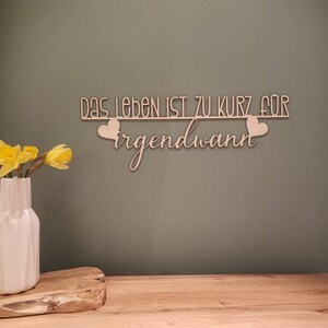 Holzspruch Holzschild Sprüche Leben Holzdeko Holzbild Wanddeko Etsy.de