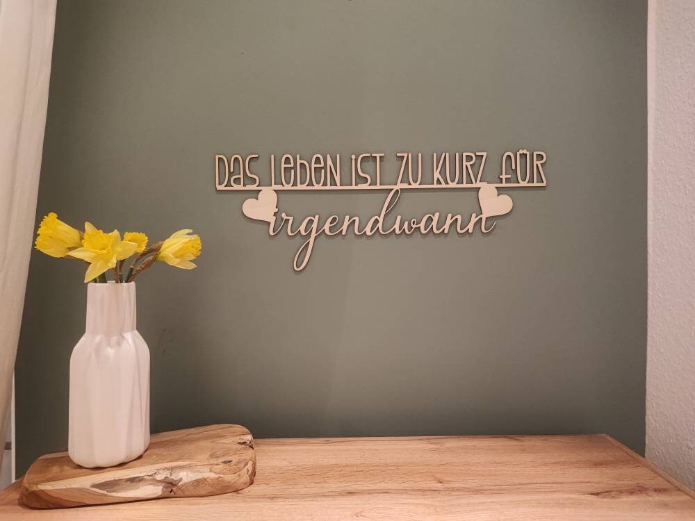 Holzspruch Holzschild Sprüche Leben Holzdeko Holzbild Wanddeko Etsy.de