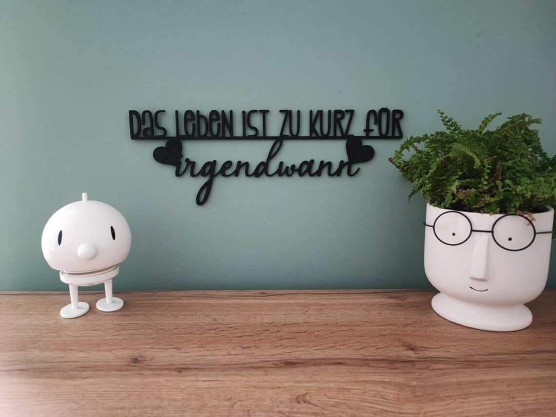 Holzspruch Holzschild Sprüche Leben Holzdeko Holzbild Wanddeko Etsy.de