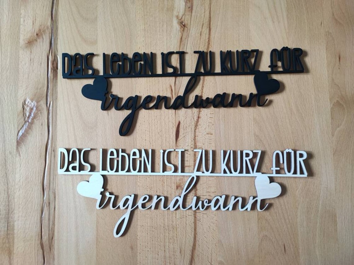 Holzspruch Holzschild Sprüche Leben Holzdeko Holzbild Wanddeko Etsy.de