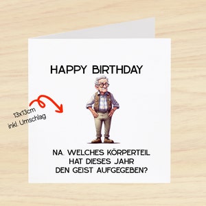 Geburtstagskarte Klappkarte, aufklappen, Opa, Sarkasmus, Postkarte, Beste Freundin, Geschenk, Valentinskarte, Happy Birthday