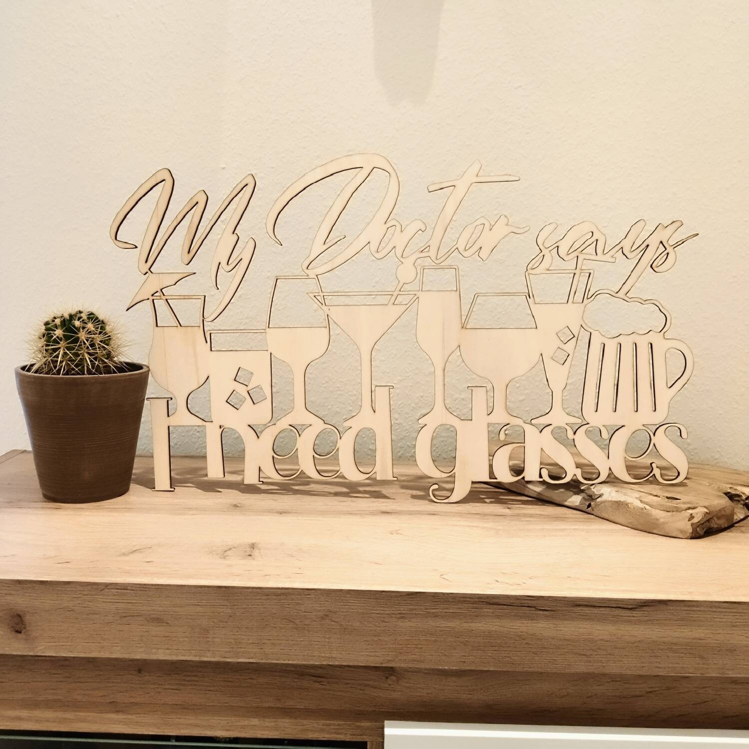 Holzschild Spruch Cocktails Brille Glas Trinken Bier Etsy