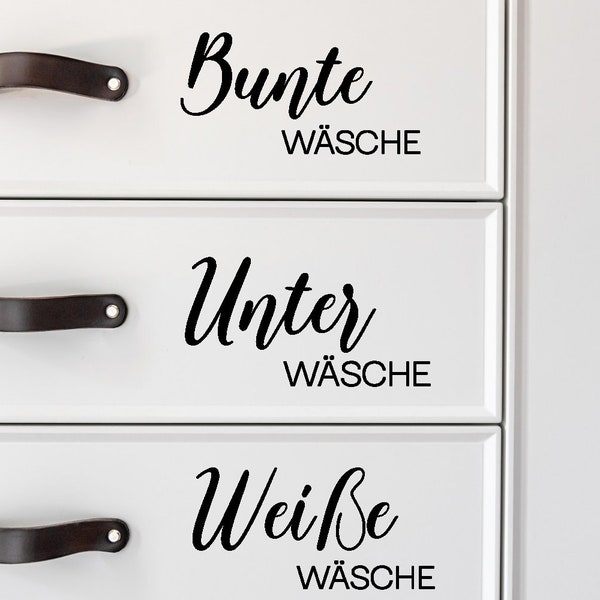 Aufkleber Wäsche Wäschekorb, Ordnung, Sticker, Wäscheaufkleber, Ordnungsaufkleber, Aufräumen