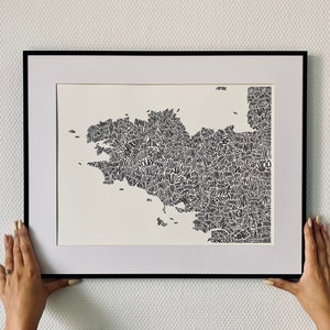 Brittany / Poster / Les Petits Plans / Plan / Map / Carte / BZH