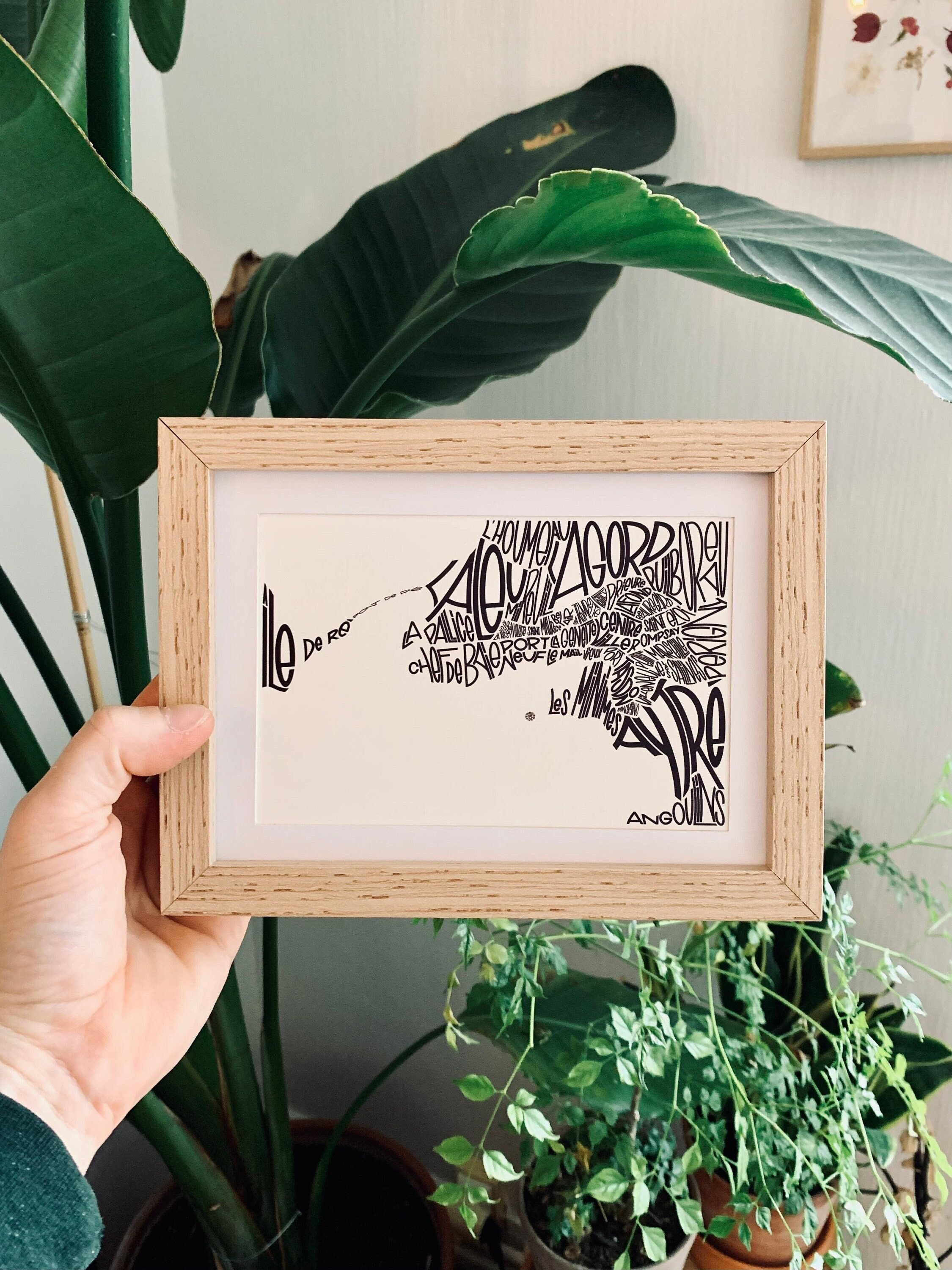 La Rochelle/Les Petits Plans Carte Postale avec Cadre Petit Déco