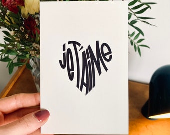 Carte postale Je t'aime