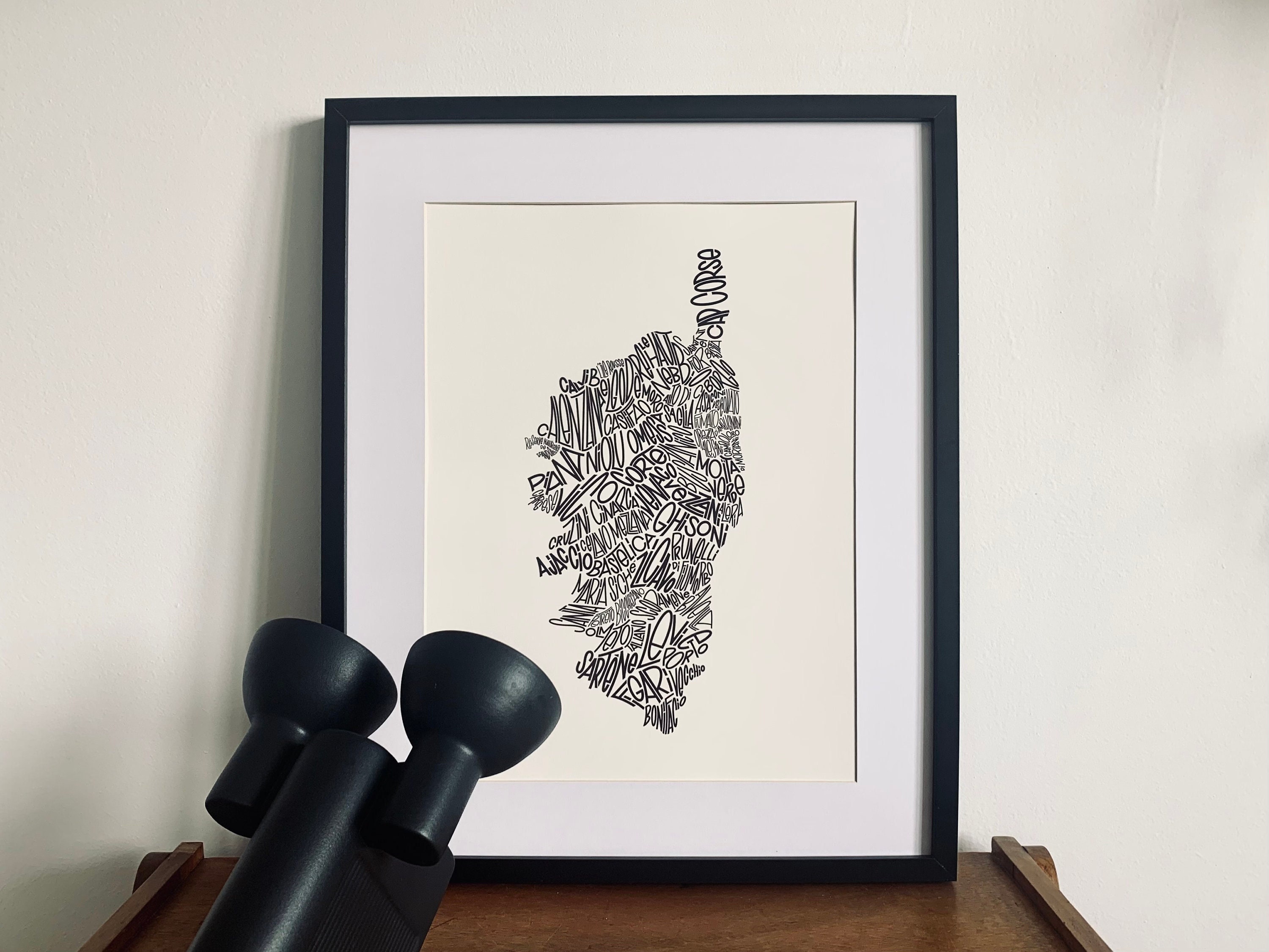 La Corse/Les Petits Plans Affiche Plan Map Carte Format 30x40cm