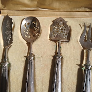 French silver dessert service