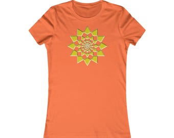 Sunflower Graphic Symbol Energy Women&#39;s Tee - Perfect for Casual Outings, Birthdays, Gifts, Summer Vibes, and Nature Lovers