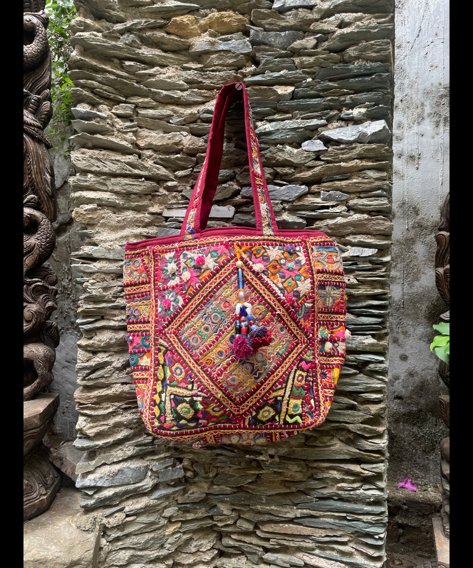 Multicolor - Banjara Vintage Embroidery Mirror Work Wallet